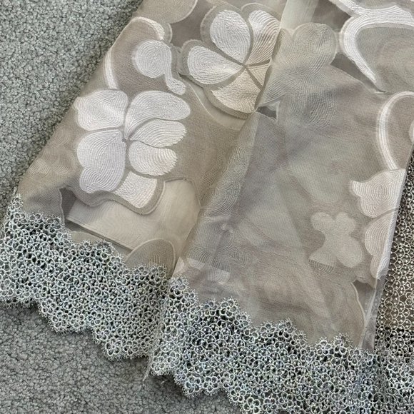 - Eli Tahari Lola Sleeveless Floral Lace-Trim Dress Party  High End US2 - 1D1794 - Picture 6 of 11